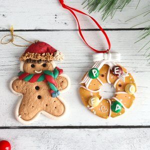 CMI/Henton Christmas Ornaments - Set of 2 - Gingerbread Man and a Cookie